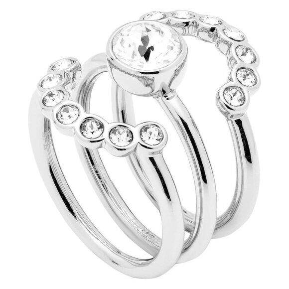 💕TED BAKER LONDON💕 Silver Cadyna Concentric Crystal Ring S/M NWT - Picture 5 of 8